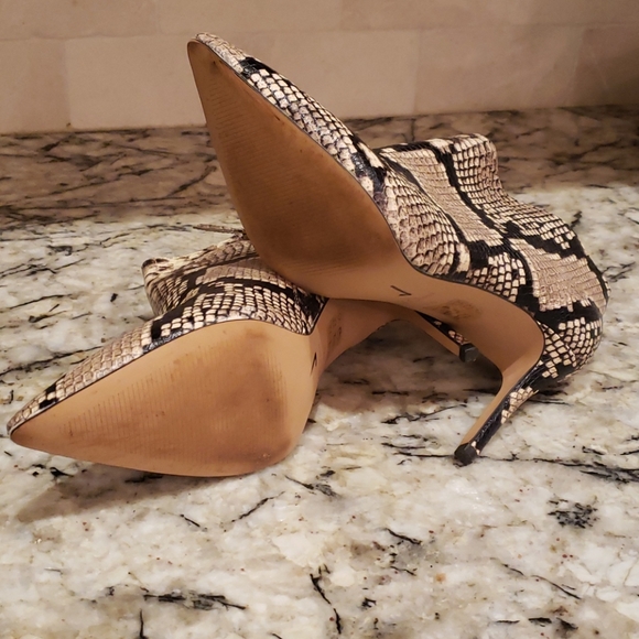 J Crew ankle boots snake-embossed leather AQ756 - Picture 3 of 4